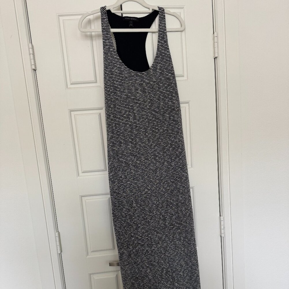 black and white maxi dress